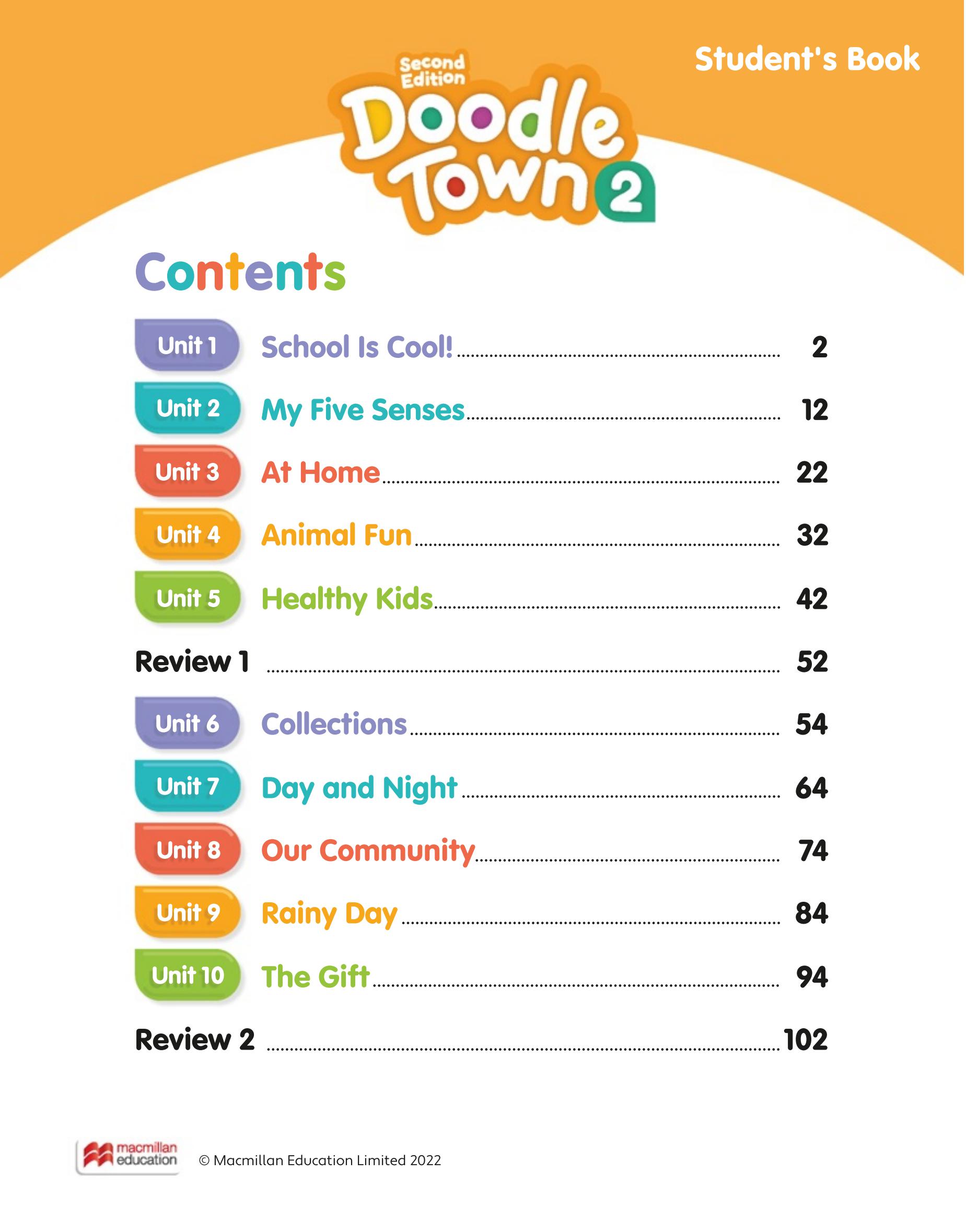 图片[2]-《Doodle Town Level 2 Second Edition》麦克米伦Doodle Town幼儿教材第二版 第2级别