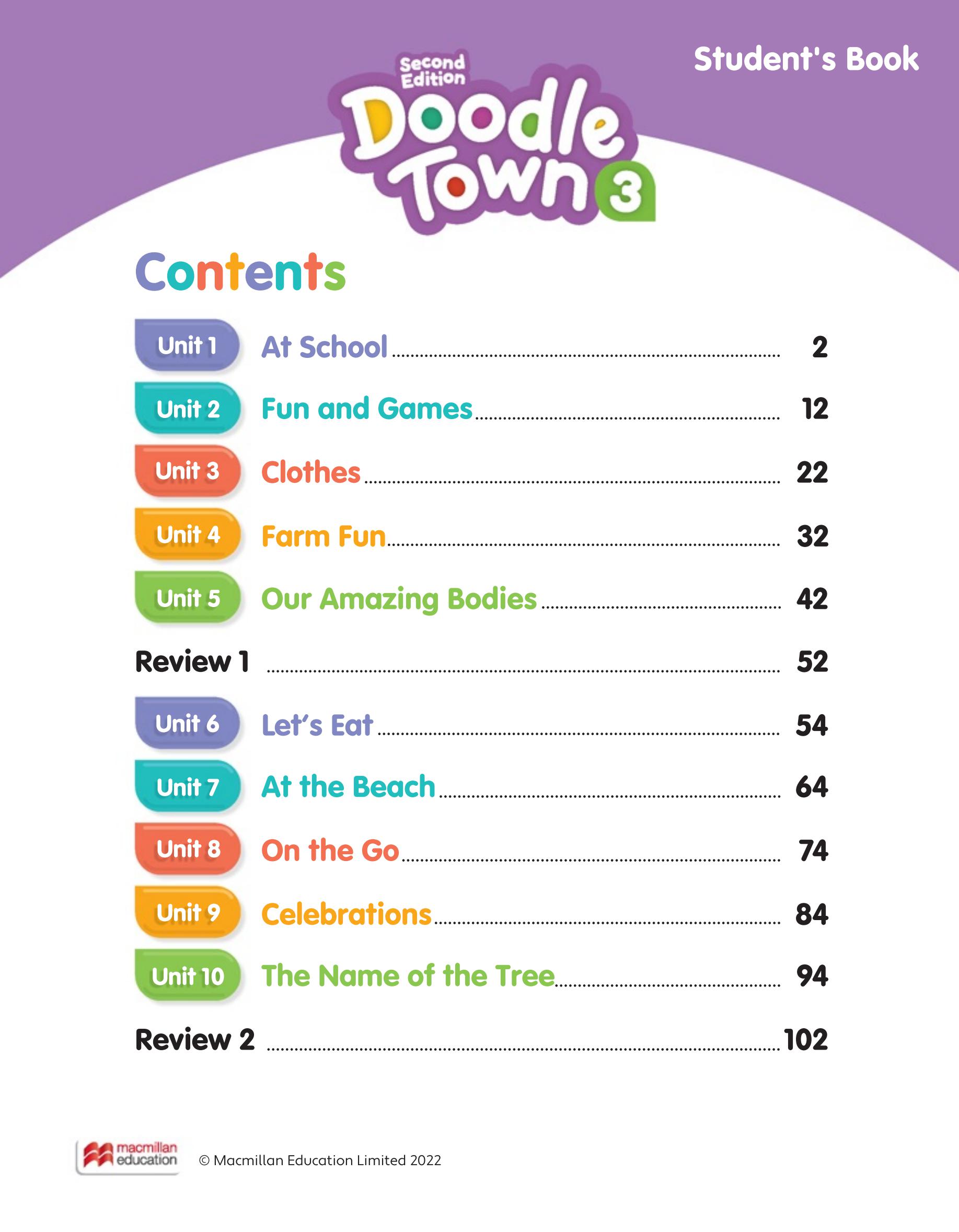 图片[2]-《Doodle Town Level 3 Second Edition》麦克米伦Doodle Town幼儿教材第二版 第3级别