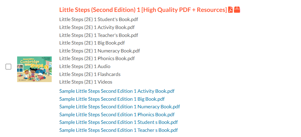 图片[3]-Cambridge Little Steps (Second Edition) L1级别（学生书+教师书+闪卡+音频+视频+故事书等）