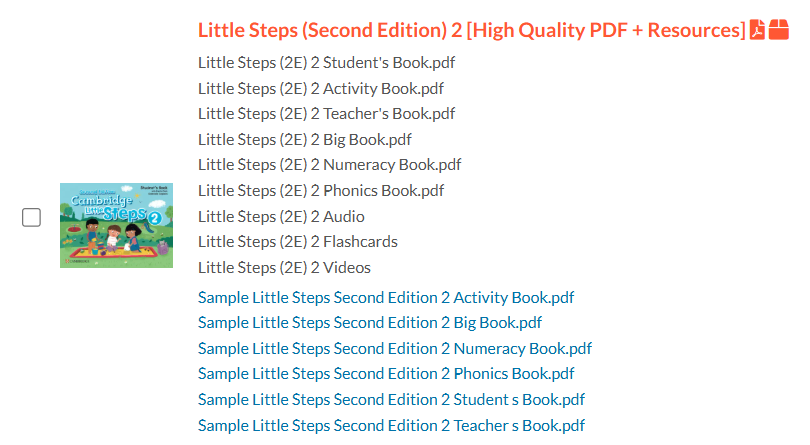 图片[3]-Cambridge Little Steps (Second Edition) L2级别（学生书+教师书+闪卡+音频+视频+故事书等）-状元学习站百万海量精品学习素材