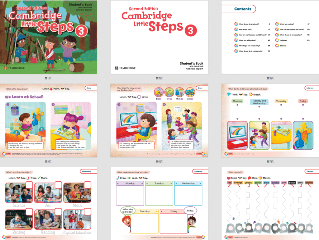 图片[2]-Cambridge Little Steps (Second Edition) L3级别（学生书+教师书+闪卡+音频+视频+故事书等）-状元学习站百万海量精品学习素材